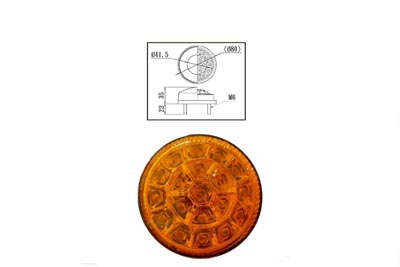 Roulette Style Indicator Lamp with Amber Lens