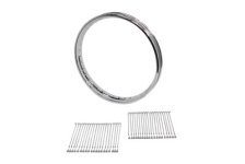 21" X 1.85" Wheel Rim and Spoke Kit Chrome Steel (image for) 21" X 1.85" Wheel Rim and Spoke Kit Chrome Steel