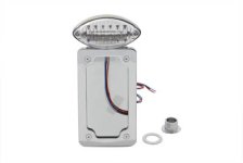 Chrome LED Vertical Tail Lamp Assembly Flat Mounting Type (image for) Chrome LED Vertical Tail Lamp Assembly Flat Mounting Type