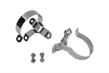 3-1/4" Muffler Body Clamp Set Chrome (image for) 3-1/4" Muffler Body Clamp Set Chrome
