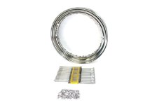 16" x 3" Wheel Rim and Spoke Kit Chrome Steel (image for) 16" x 3" Wheel Rim and Spoke Kit Chrome Steel