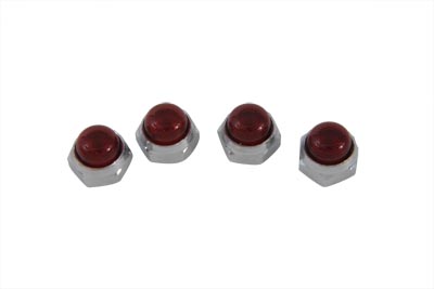 Red Rocker Arm Shaft End Caps