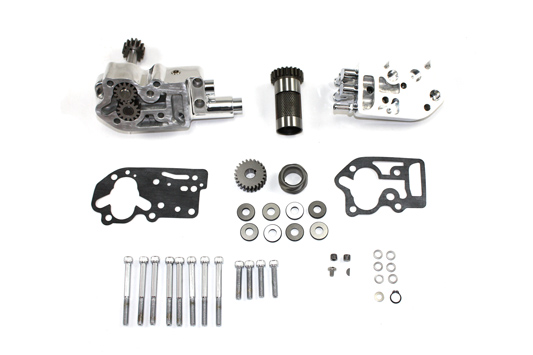 Polished Oil Pump Assembly with Breather - Click Image to Close