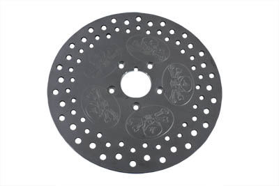 11-1/2" Rear Brake Disc Skull Design Stainless Steel - Click Image to Close