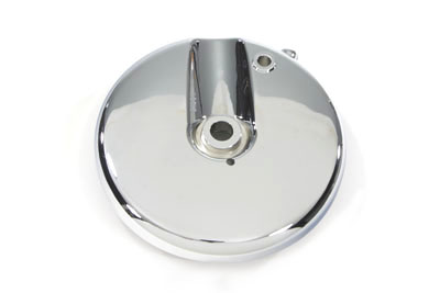 Front Brake Backing Plate Left Side Chrome - Click Image to Close