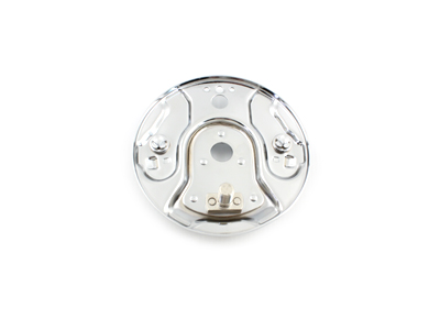 Rear Hydraulic Brake Backing Plate Chrome - Click Image to Close