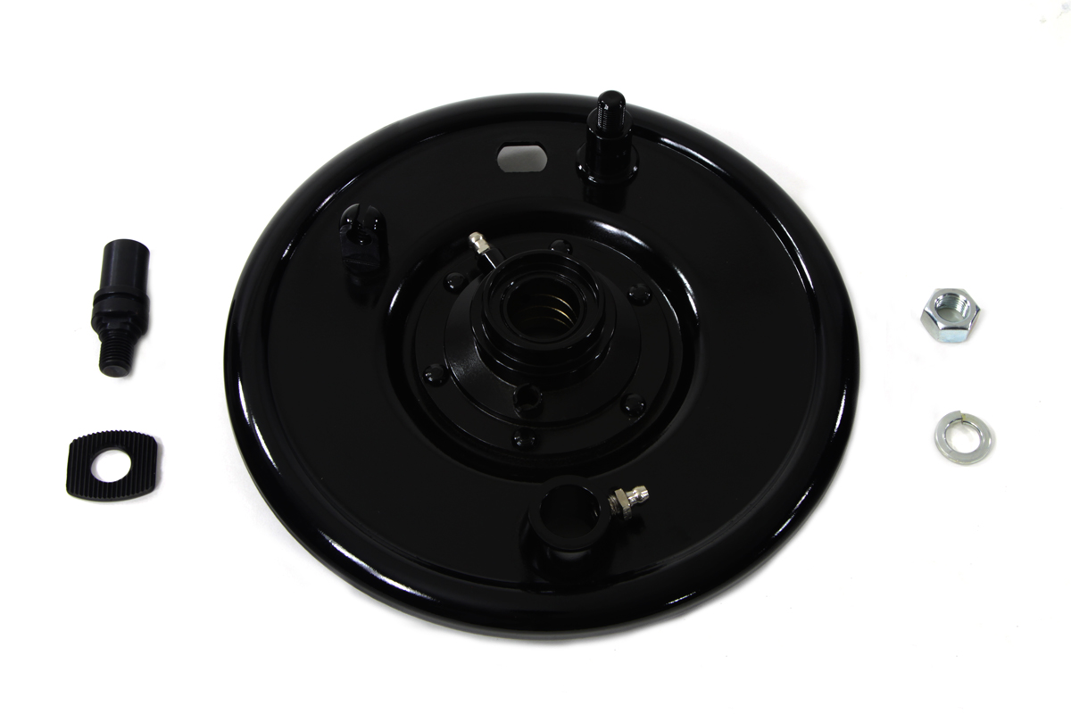 Front Mechanical Brake Backing Plate Black - Click Image to Close