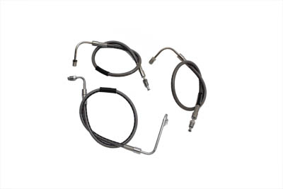 Stainless Steel Front Brake Hoses 23-3/4" and 21" - Click Image to Close