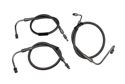 Stainless Steel Front Brake Hoses 22-1/2" and 21" - Click Image to Close