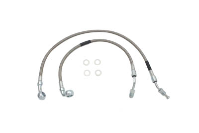 Stainless Steel Rear Brake Hoses 17-1/2" and 14-1/2" - Click Image to Close