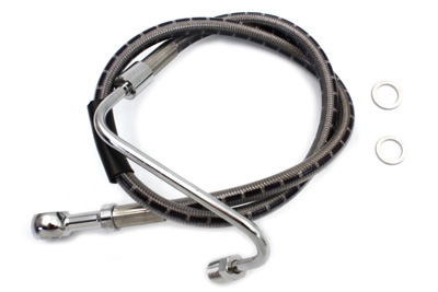Stainless Steel 24" Front Brake Hose - Click Image to Close