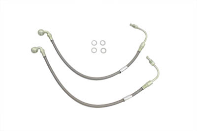 Stainless Steel Lower Brake Hose 16" - Click Image to Close