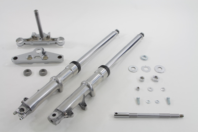 41mm Wide Glide Fork Kit with Polished Sliders - Click Image to Close