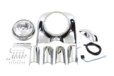 7" Headlamp Cowl Kit, Chrome