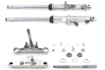 41mm Fork Assembly with Polished Sliders - Click Image to Close