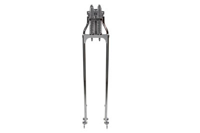36" Chrome Spring Fork Kit Tapered Leg Style