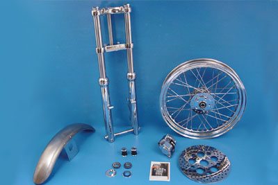 39mm Chrome Fork Assembly with 21" Wheel - Click Image to Close