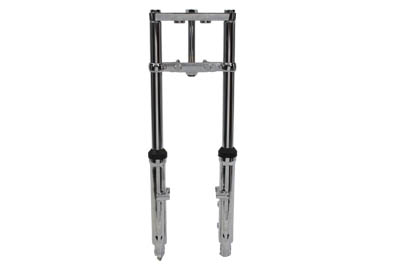 Fork Assembly with Chrome Sliders 2" Over Stock - Click Image to Close