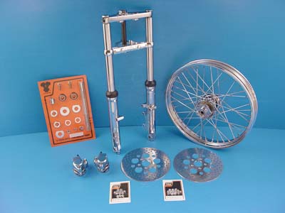 Fork Assembly with Chrome Sliders 21" Wheel - Click Image to Close