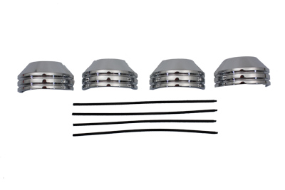 35mm Chrome Fork Boot Cover Set - Click Image to Close