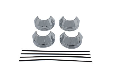 41mm Chrome Fork Boot Cover Set - Click Image to Close