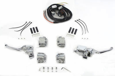 Chrome Handlebar Control Kit with Switches - Click Image to Close