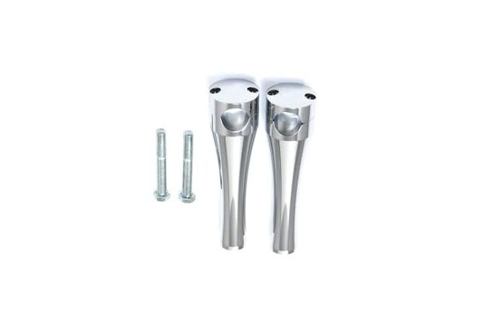 8" Solid Billet Chrome Riser Set - Click Image to Close