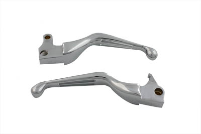 Chrome Slotted Hand Lever Set - Click Image to Close