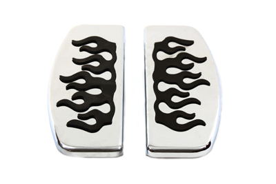 Driver Footboard Set with Flame Design - Click Image to Close