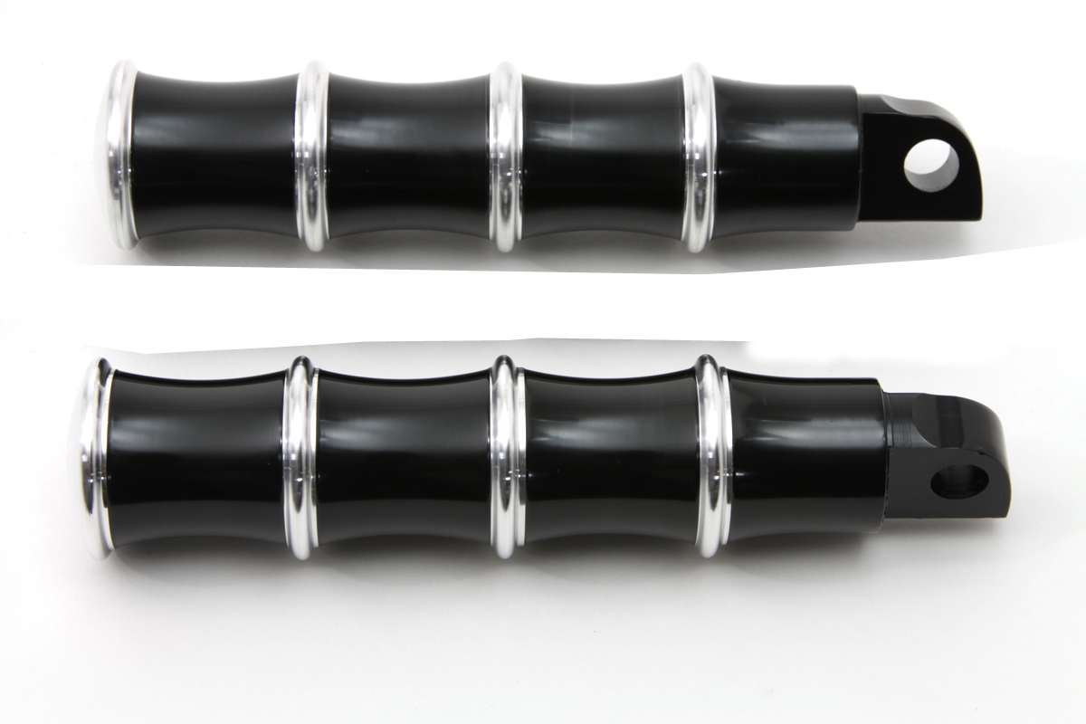 Black Tribal Style Footpeg Set - Click Image to Close