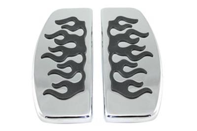 Driver Footboard Set with Flame Design - Click Image to Close
