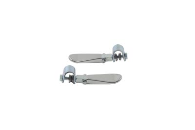 Spoon Style Footpeg Set Chrome - Click Image to Close