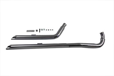 Exhaust Drag Pipe Set Back Slash Style - Click Image to Close
