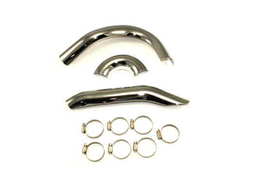 Dual Exhaust Pipe Heat Shield Set - Click Image to Close
