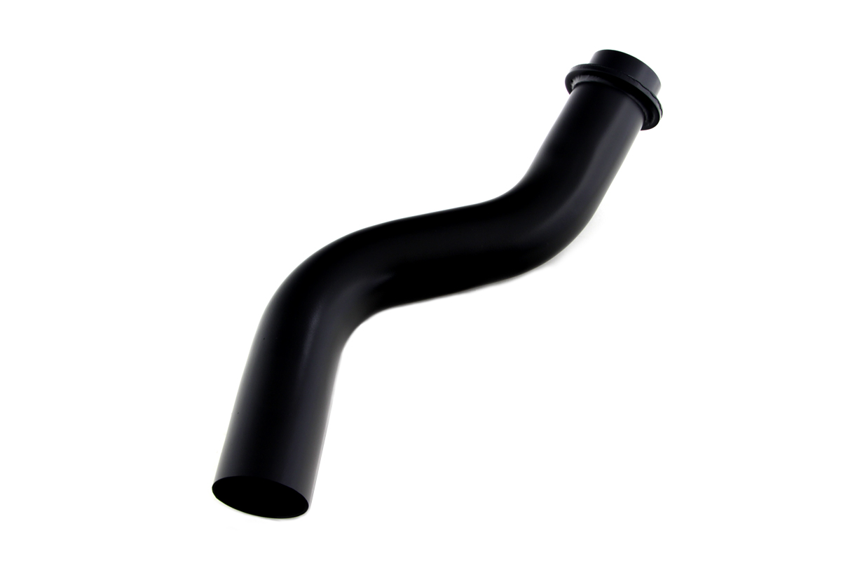 Black Front Cylinder Exhaust Header Pipe - Click Image to Close