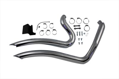 Chrome Big Radius Exhaust System High Style - Click Image to Close