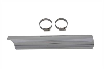 Chrome 14" Lower Y Exhaust Heat Shield - Click Image to Close