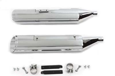 Twin Slash Slip-On Mufflers Monster Oval - Click Image to Close