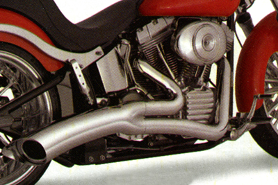 2 into 1 Exhaust Pipe Header Set Chrome - Click Image to Close