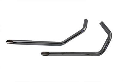 Exhaust Drag Pipe Set Slash Cut Ends - Click Image to Close