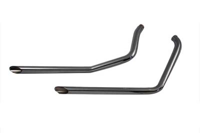 Set of Three Exhaust Drag Pipes with Slash Cut Ends - Click Image to Close