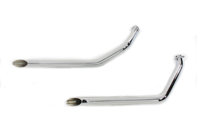Exhaust Goose Drag Pipe Set with Slash Cut Ends - Click Image to Close