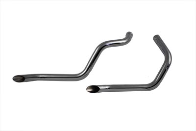 Exhaust Goose Drag Pipe Set with Slash Cut Ends