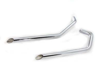 Exhaust Drag Pipe Set with Slash Cut Ends - Click Image to Close