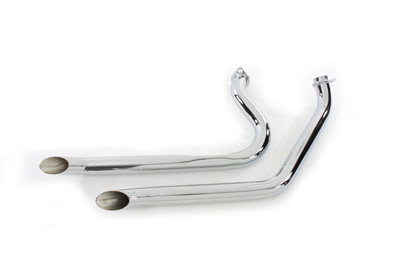 Exhaust Goose Drag Pipe Set with Slash Cut Ends - Click Image to Close