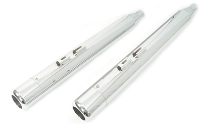 4" Muffler Set with Chrome Hollow Point End Tips - Click Image to Close