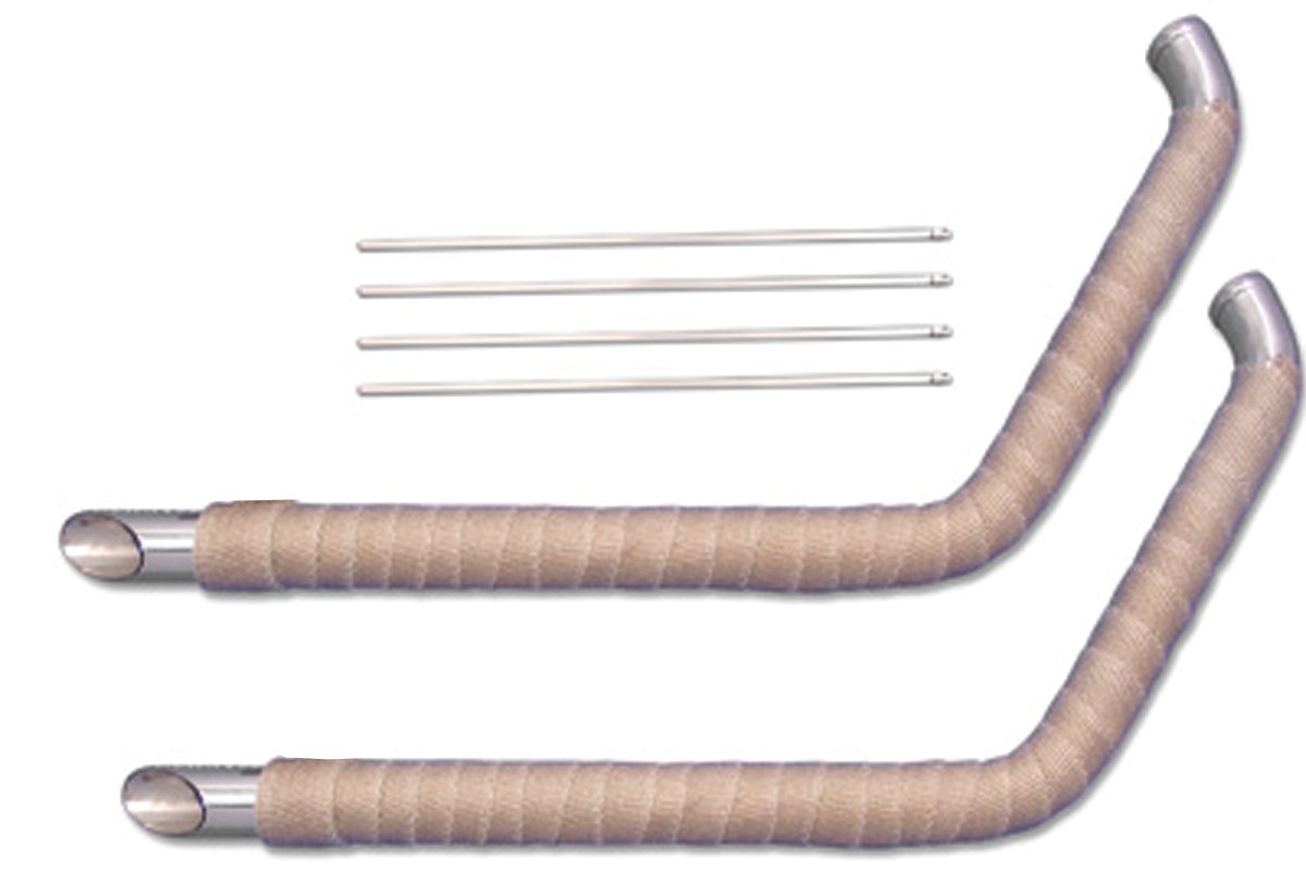 Exhaust Drag Pipe Kit Slash Cut Ends - Click Image to Close