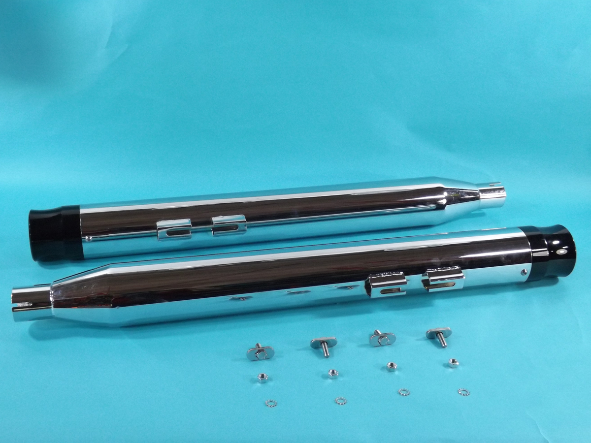 Muffler Set with Black Bell Shaped End Tips