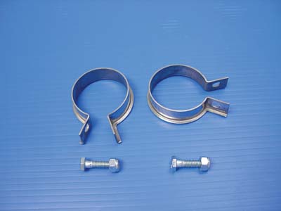 Exhaust Header Clamp Set Stainless Steel - Click Image to Close