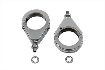 Turn Signal Clamp Set with Grooves 41mm - Click Image to Close